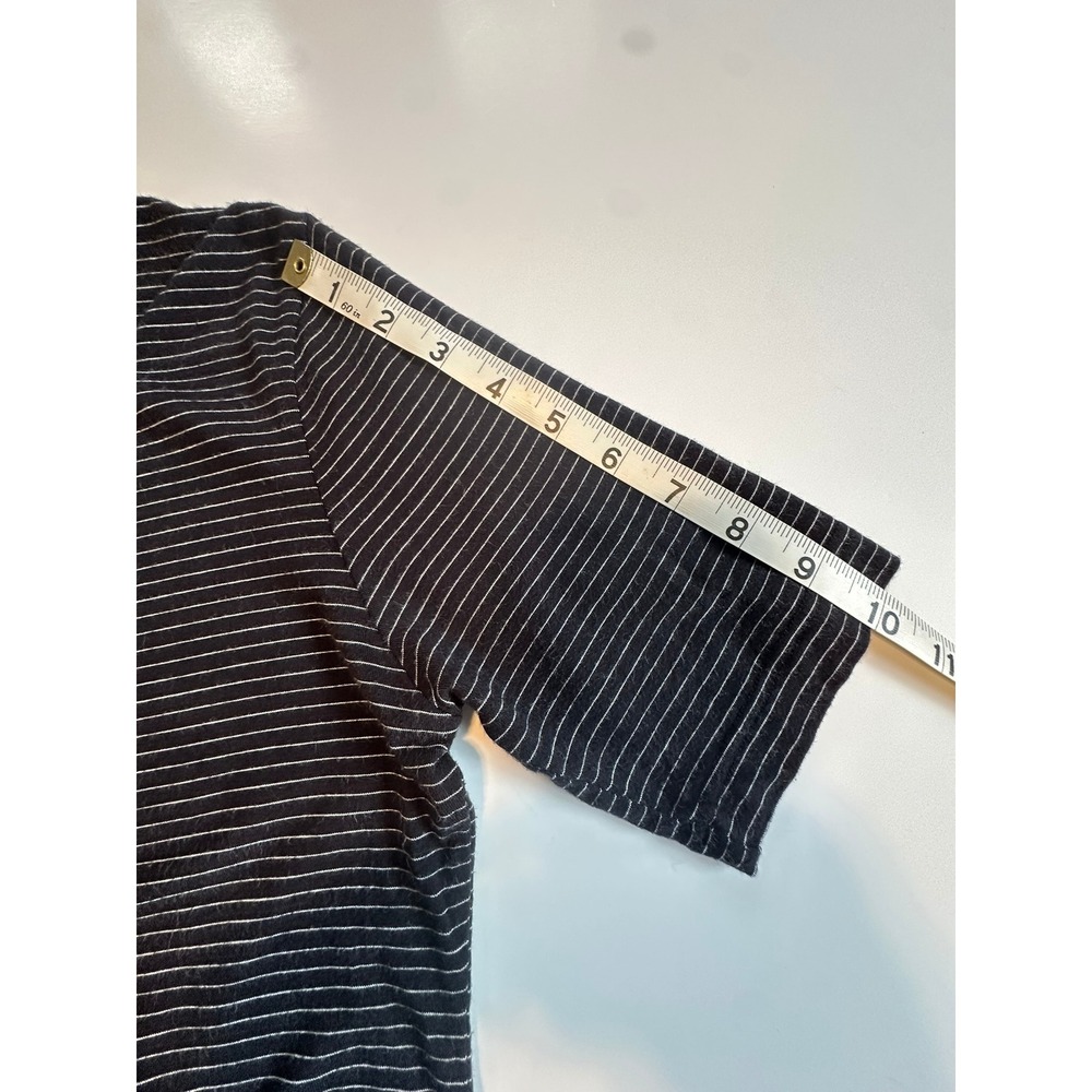 Ashworth Womens Black White Striped Quarter Zip Short Sleeve Golf Polo Shirt Med - Picture 6 of 7